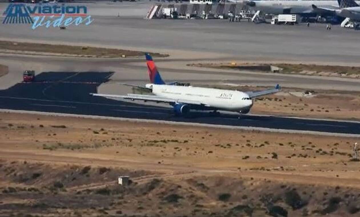 Bίντεο ντοκουμέντο με την αναγκαστική προσγείωση του αεροπλάνου της Delta στο «Ελ. Βενιζέλος»
