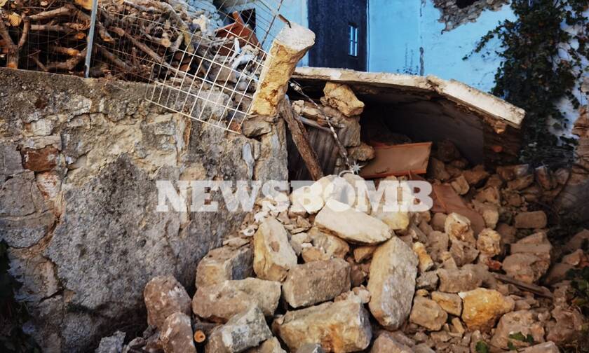 Κρήτη σεισμός καταστροφές σπίτι Καρύδης