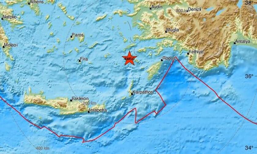Σεισμός κοντά σε Νίσυρο και Τήλο