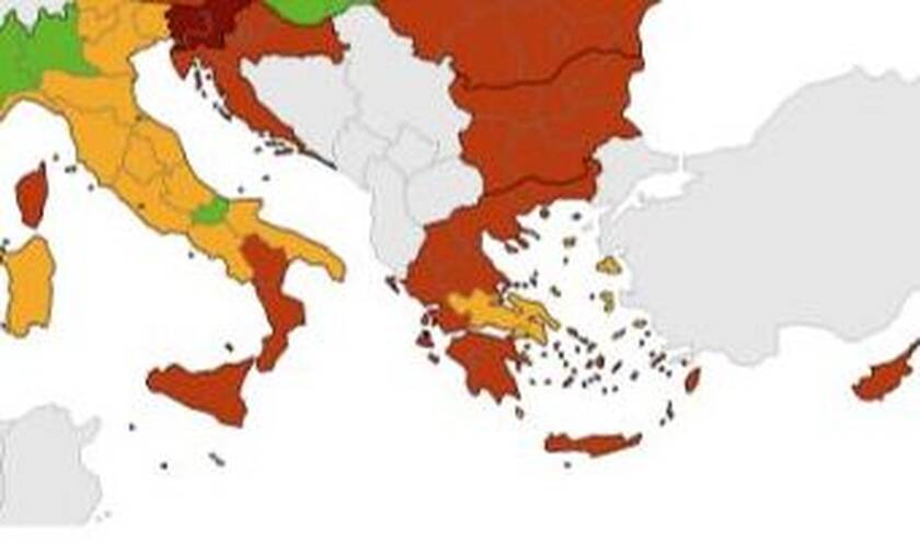 Κορονοϊός - Τι αποκαλύπτει ο χάρτης ECDC