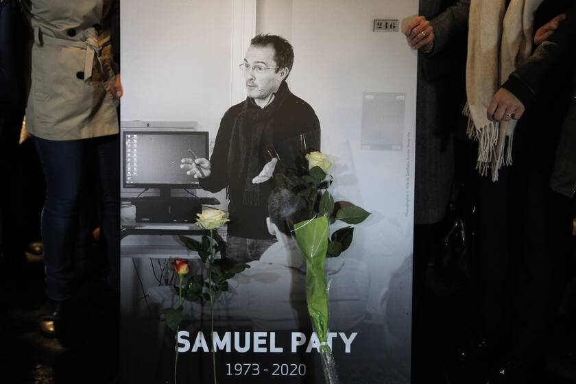 Γαλλία Σαμουέλ Πατί φόρος τιμής ισλαμιστής