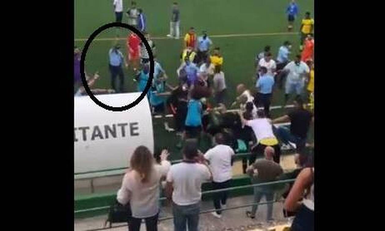 Εικόνες ντροπής στην Πορτογαλία: «Άγριο» ξύλο παικτών με οπαδούς – Αστυνομικός πυροβόλησε στον αέρα