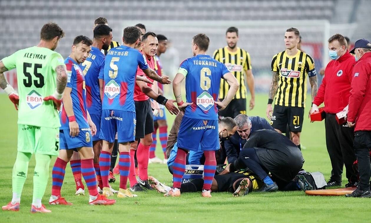 Super League: «Πάγωσαν» με τον Λιβάι Γκαρσία – Άσχημη πτώση του παίκτη της ΑΕΚ (video)
