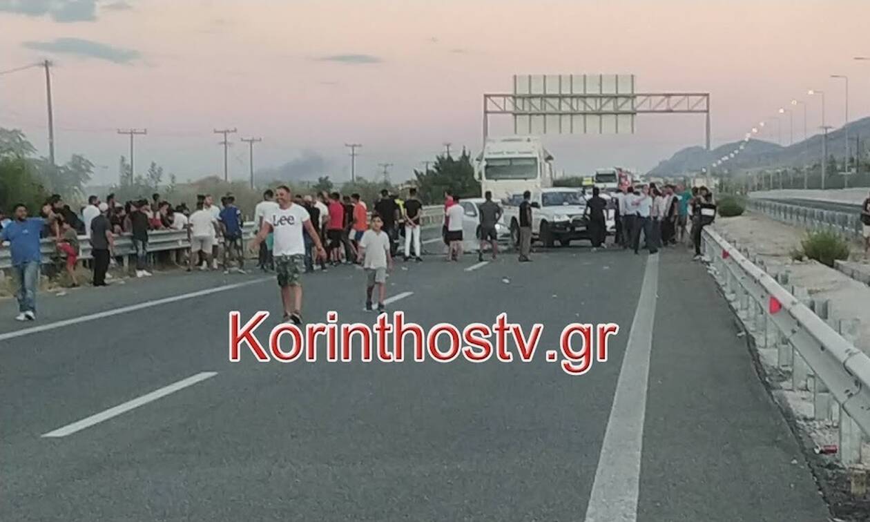 Ρομά έκλεισαν την εθνική οδό Κορίνθου – Πατρών στο Ζευγολατιό