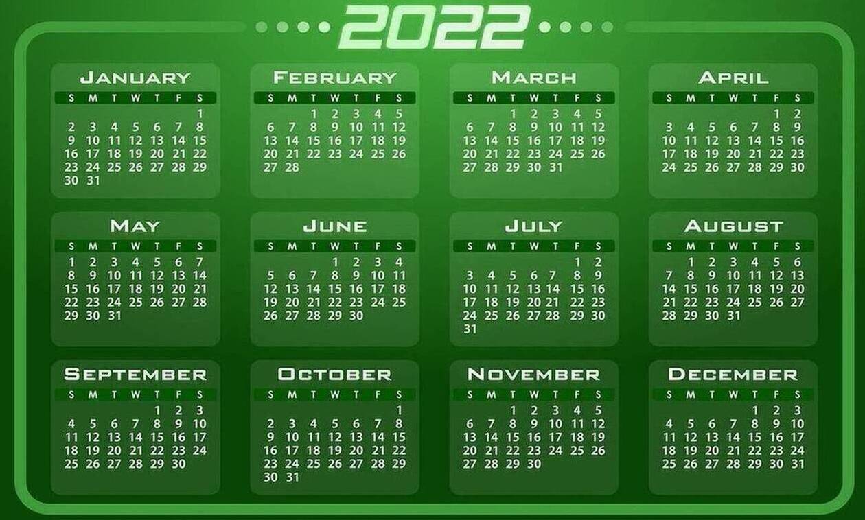 Αργίες 2022: Δείτε όλες τις ημερομηνίες και όλα τα τριήμερα της νέας χρονιάς