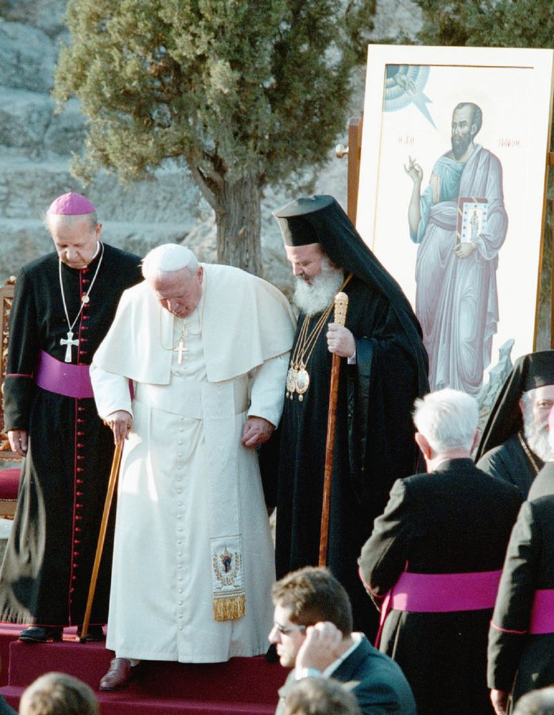 Πάπας Ιωάννης Παύλος Β' - Αρχιεπίσκοπος Χριστόδουλος