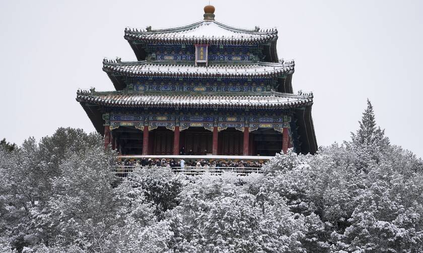 Xιόνι έπεσε και στο Πεκίνο πολύ νωρίτερα απο το συνηθισμένο