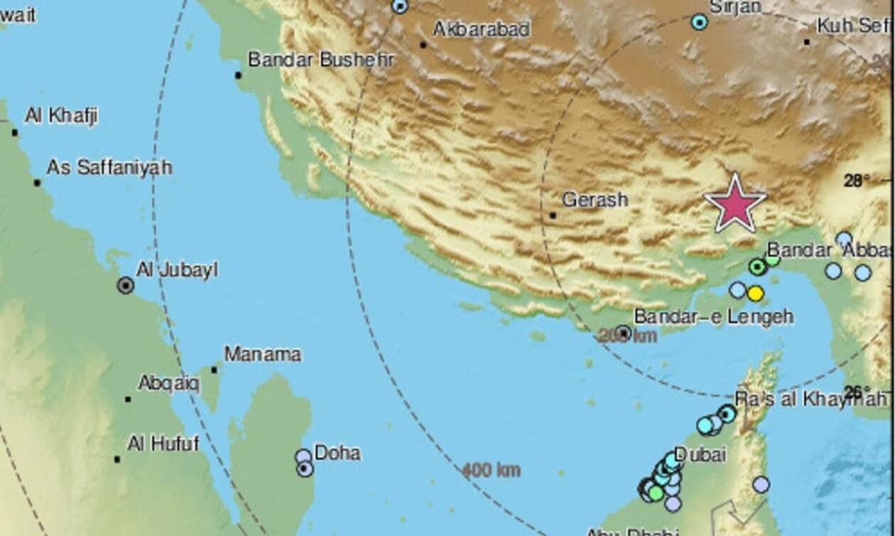 Σεισμός 6,5 Ρίχτερ στο νότιο Ιράν