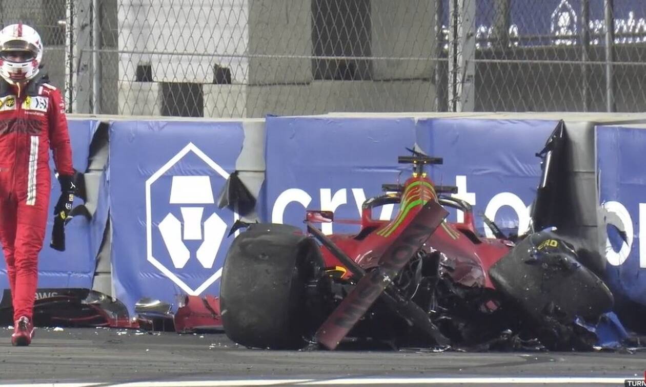 Formula 1: Τρομακτικό ατύχημα του Λεκλέρ – Βγήκε σώος από τη διαλυμένη Ferrari (videos+photos)