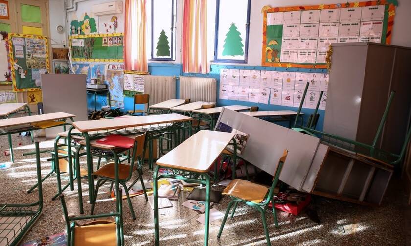 Καταστροφές σε δημοτικό σχολείο στου Γκύζη