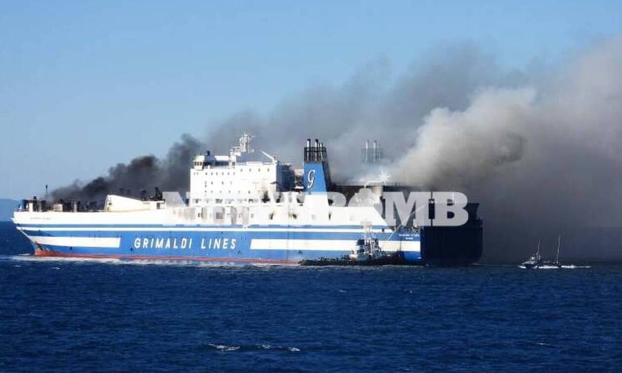 Euroferry Olympia: Η ανακοίνωση της Grimaldi για τη φωτιά στο πλοίο της