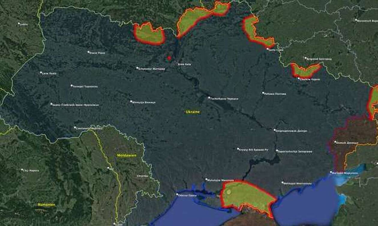 Πόλεμος στην Ουκρανία: Ο χάρτης των συγκρούσεων - Τα σημεία της εισβολής από τη Ρωσία
