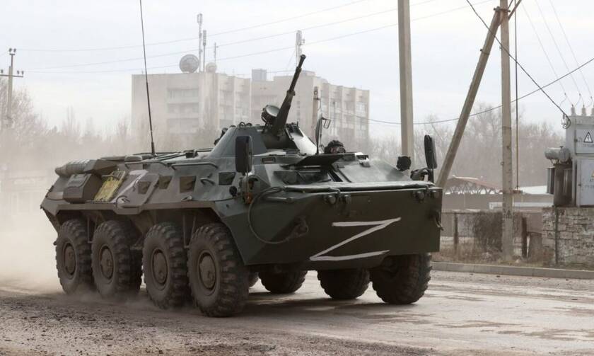 Ρωσικό στρατιωτικό όχημα με το γράμμα Ζ