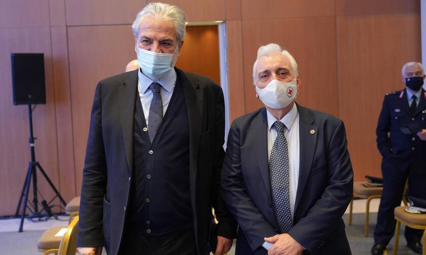 Ο Πρόεδρος του Ελληνικού Ερυθρού Σταυρού συναντήθηκε με τον Υπουργό Πολιτικής Προστασίας