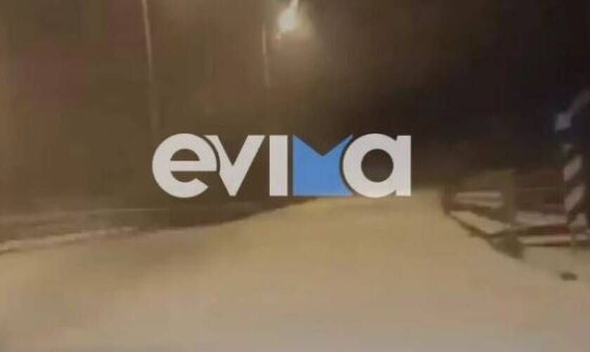Κακοκαιρία Φίλιππος: Πυκνή χιονόπτωση στη νότια Εύβοια