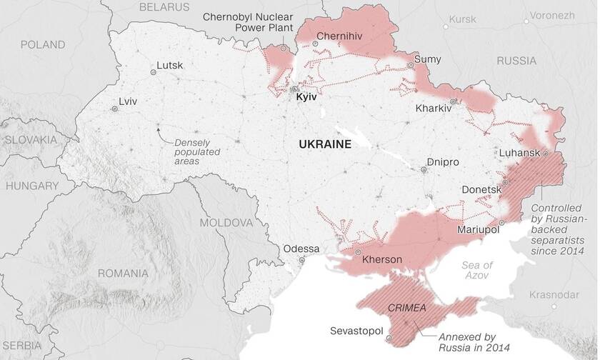 Πόλεμος στην Ουκρανία: Τα εδάφη που ελέγχουν οι ρωσικές δυνάμεις - Αναλυτικός χάρτης