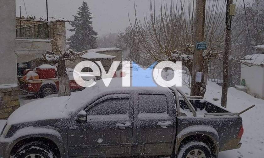 Καιρός – Εύβοια: Ψυχρή εισβολή με τσουχτερό κρύο και χιόνια στο Νομό – Πού το έστρωσε