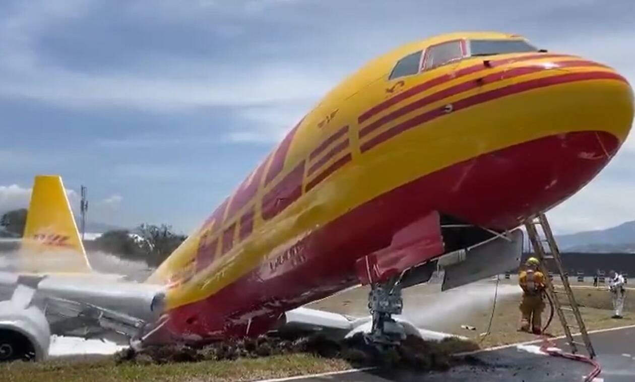 Αεροπλάνο κόπηκε στα δύο κατά την αναγκαστική προσγείωσή του στην Κόστα Ρίκα – Συγκλονιστικό βίντεο
