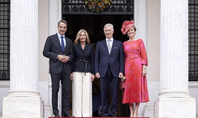 Μητσοτάκης: Συνάντηση με το βασιλικό ζεύγος του Βελγίου