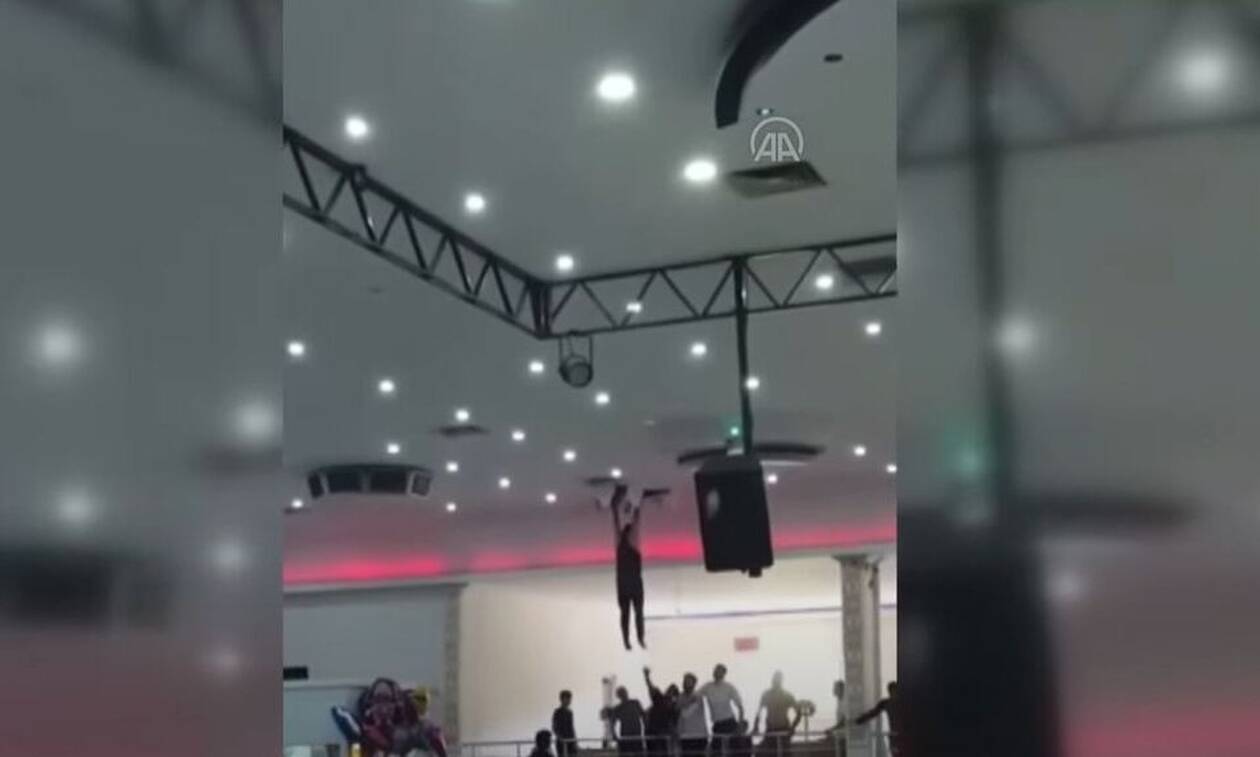 Χαμός σε γάμο στην Τουρκία: Έπεσε άνδρας από τον πάνω όροφο γιατί... άνοιξε το ταβάνι! (video)