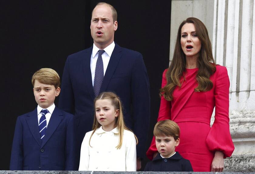O Πρίγκιπας Ουίλιαμ΄με τη σύζυγό του Κέιτ Μίντλετον και τα παιδιά τους