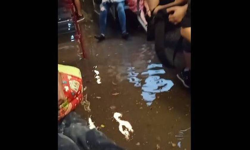 Θεσσαλονίκη: Σφοδρή βροχόπτωση σάρωσε την πόλη - Πλημμύρισε λεωφορείο