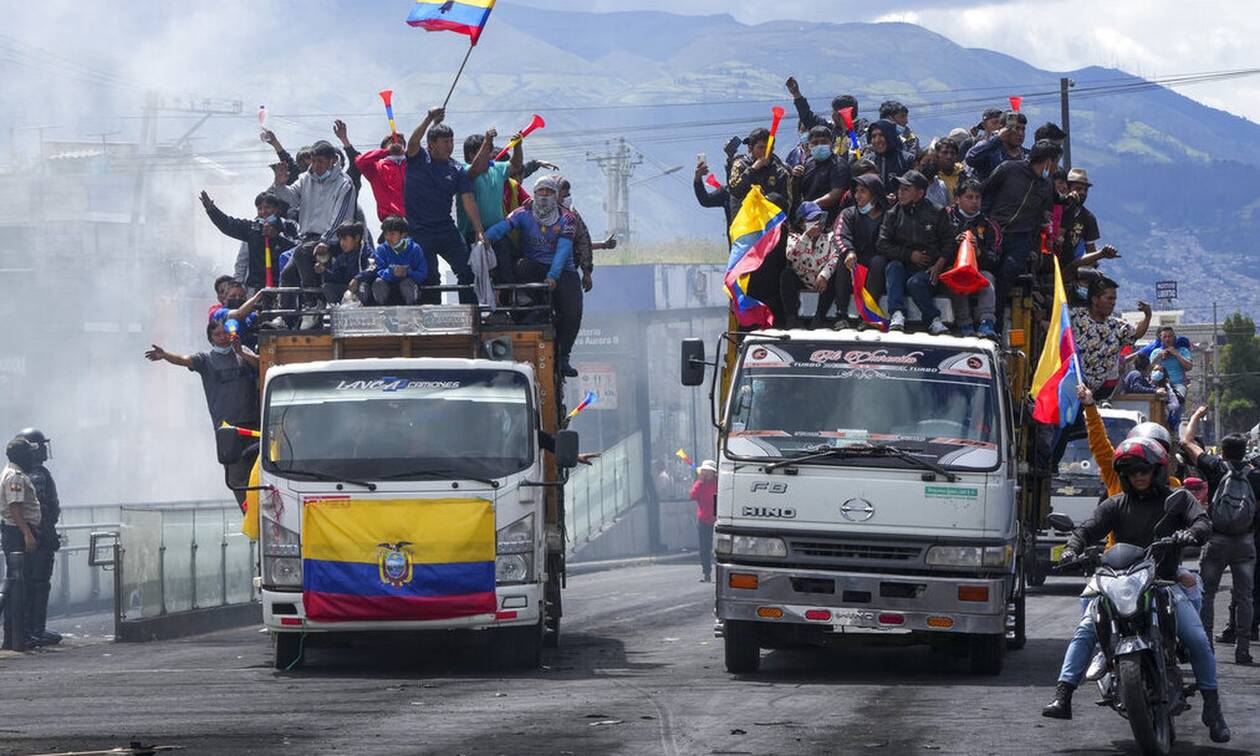 Ισημερινός: Μαζικές διαδηλώσεις για το κόστος ζωής - Χάος στους δρόμους της πρωτεύουσας