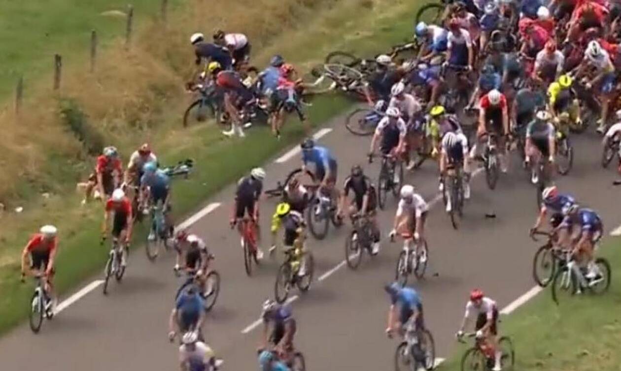 «Χαμός» στο Tour de France: Τρομακτικό ατύχημα με 12 ποδηλάτες