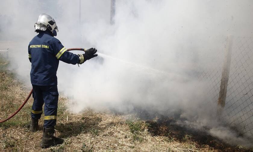 Θεσσαλονίκη: Φωτιά σε χορτολιβαδική περιοχή