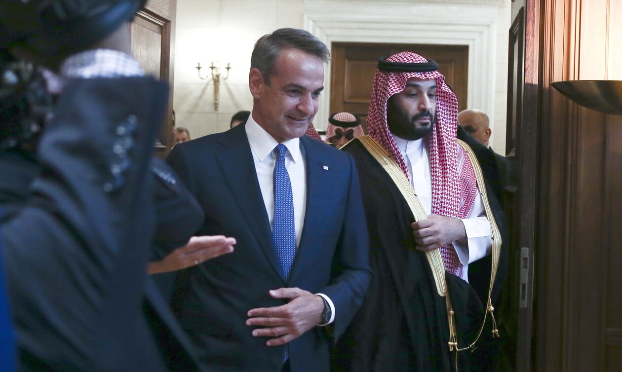 Ιδιωτικό γεύμα εργασίας για τον Πρωθυπουργό και τον Σαουδάραβα Πρίγκιπα Διαδόχου του Θρόνου