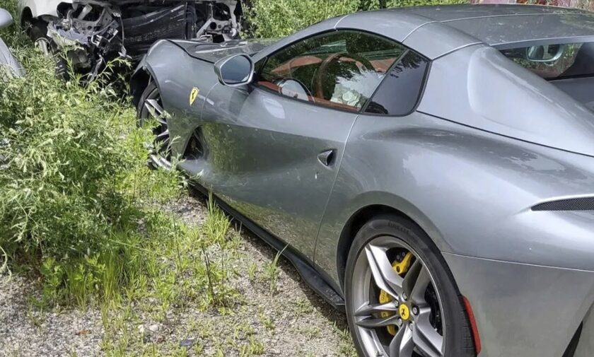 Έκλεψαν Ferrari από πάρκινγκ και την τράκαραν