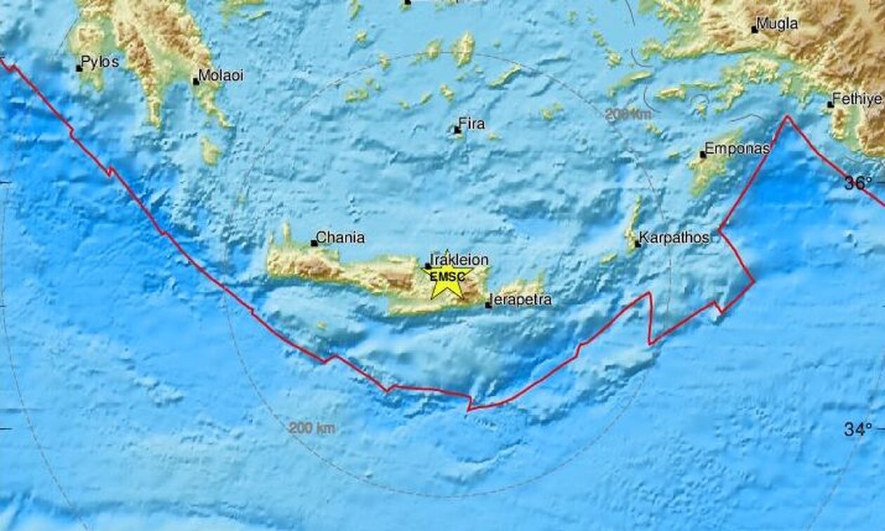 Σεισμός τώρα κοντά στο Ηράκλειο Κρήτης - Αισθητός σε αρκετές περιοχές (pics)