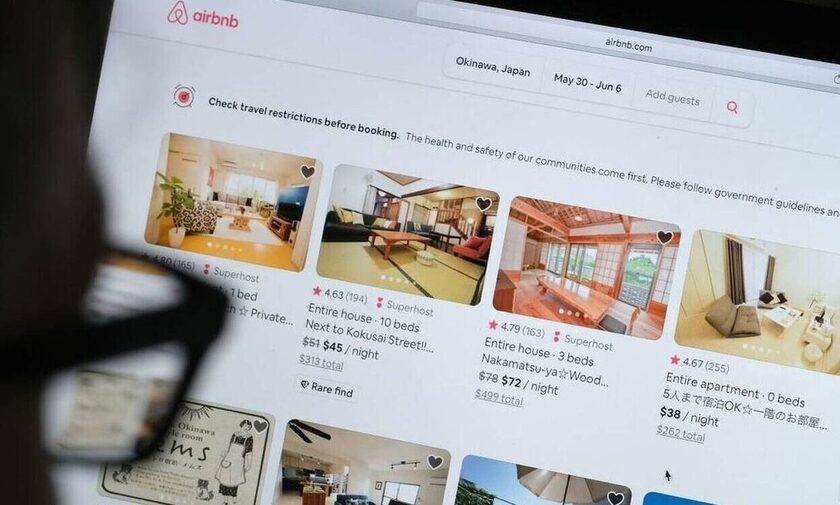 Airbnb: Έως και 97% οι προκρατήσεις σε δημοφιλείς τουριστικούς προορισμούς