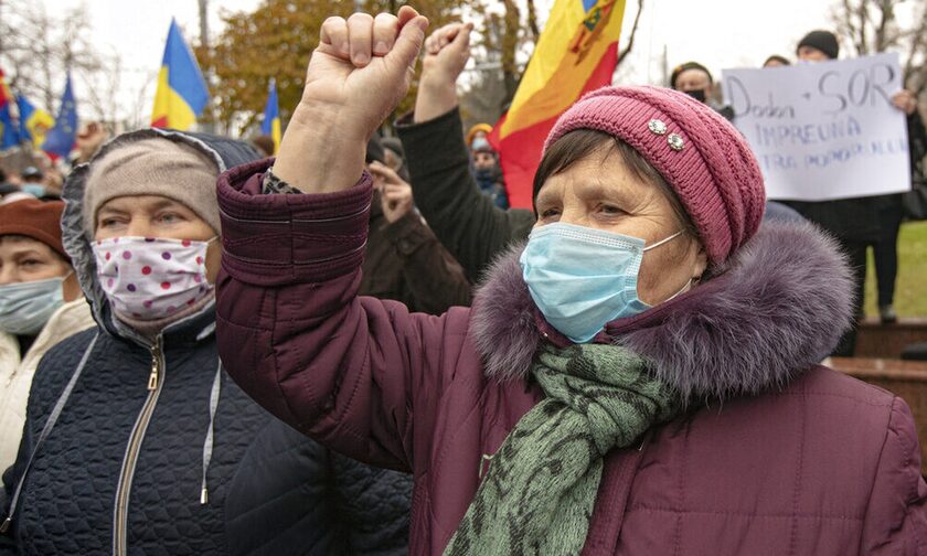 Μαζική διαδήλωση στη Μολδαβία
