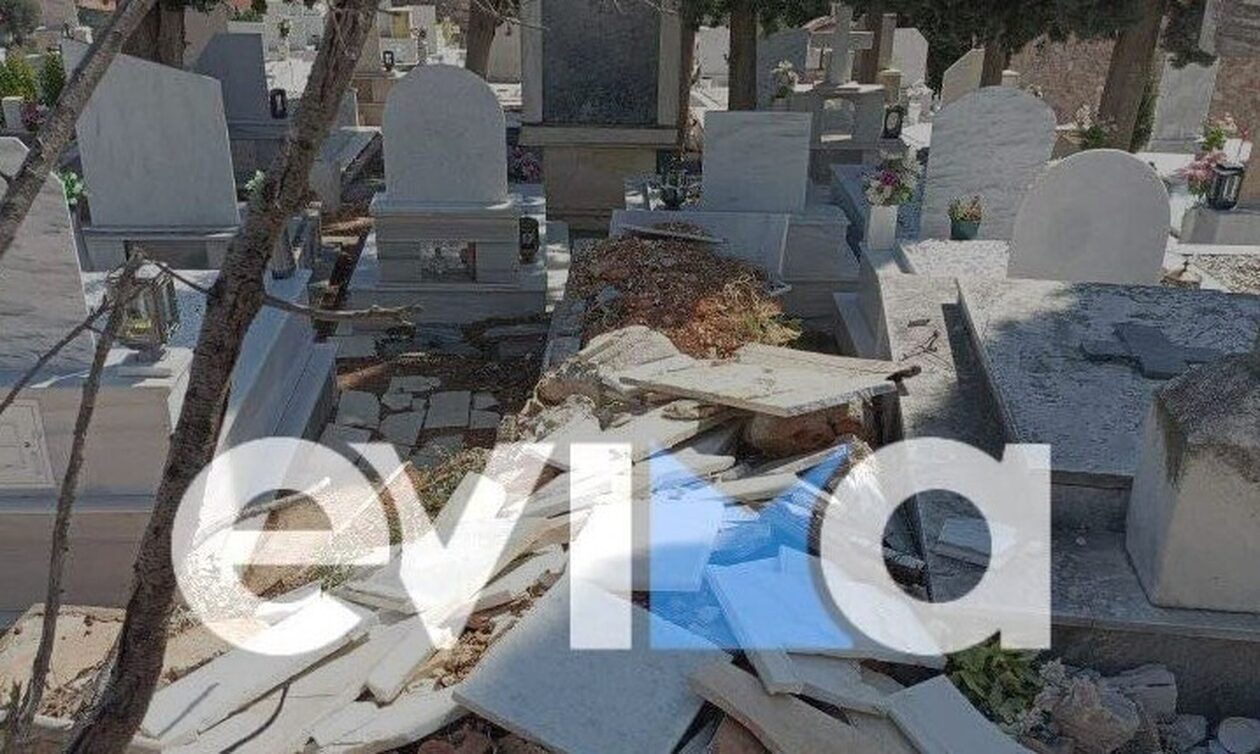 Αλιβέρι: Άγνωστοι βεβήλωσαν το νεκτροταφείο - Έσπασαν τάφους