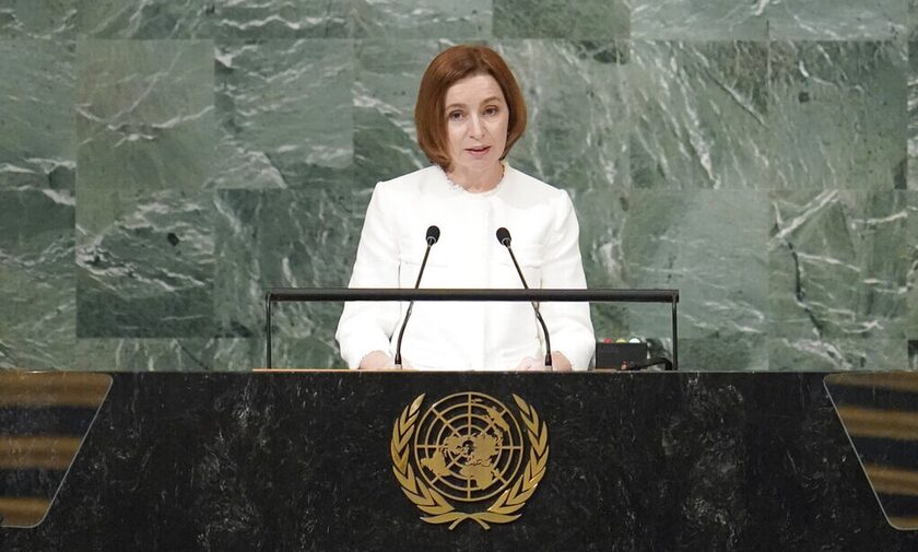 Η πρόεδρος της Μολδαβίας Μάγια Σάντου 