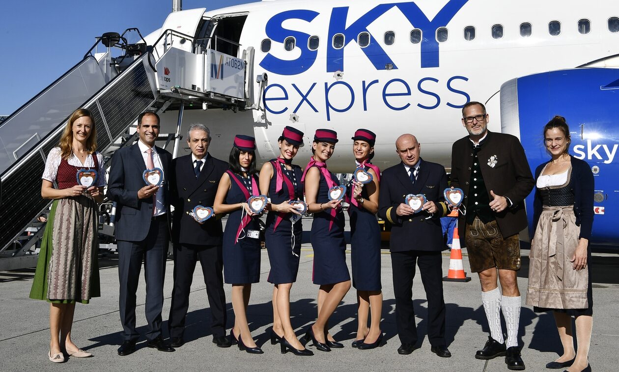 SKY express: Ξεκίνησαν οι απευθείας πτήσεις  Αθήνα - Μόναχο