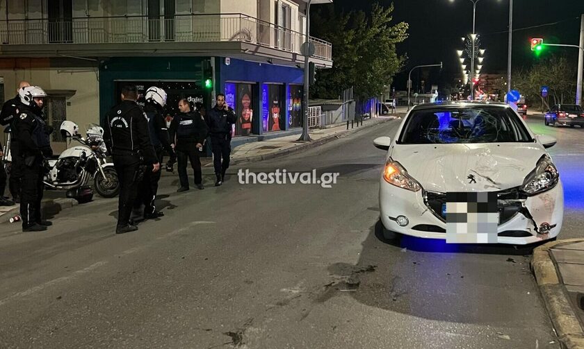Θεσσαλονίκη: Αυτοκίνητο παρέσυρε μοτοσικλέτα της ΕΛ.ΑΣ.