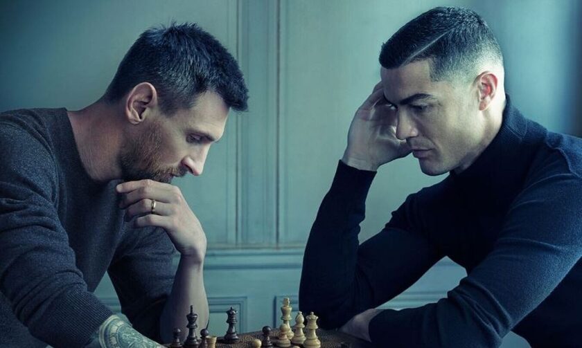 Μέσι και Ρονάλντο έπαιξαν σκάκι πριν το Μουντιάλ για τη Louis Vuitton