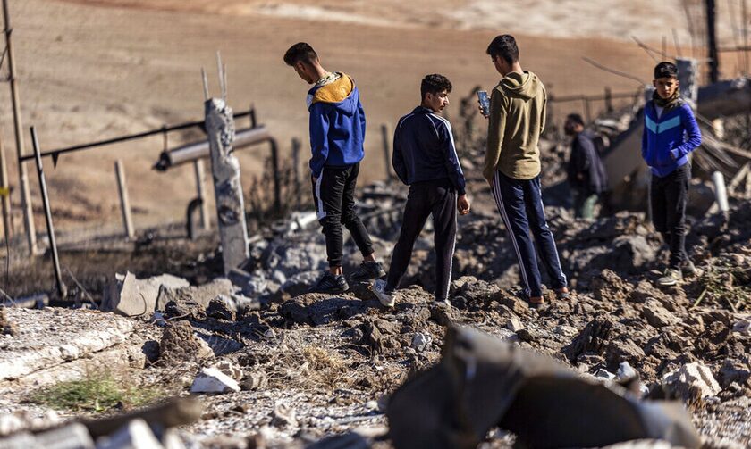 Το σημείο της επίθεσης των τουρκικών βομβαρδισμών στη Συρία
