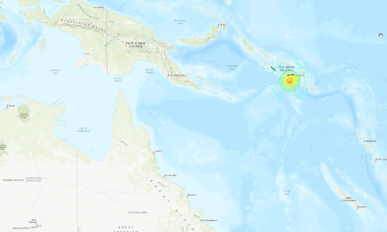 Ισχυρός σεισμός 7 Ρίχτερ στα Νησιά του Σολομώντα