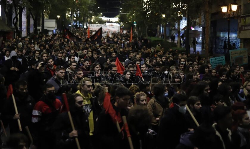 Πορεία φοιτητών για τον θάνατο του 16χρονου Ρομά από πυροβολισμό αστυνομικού