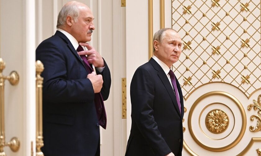 O Bλαντιμίρ Πούτιν με τον Λουκασένκο