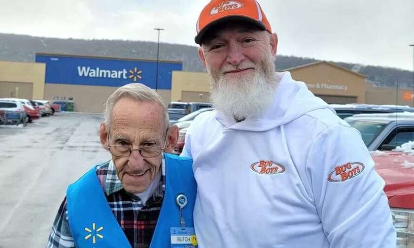 O 82χρονος συνταξιούχος με τον ευεργέτη του