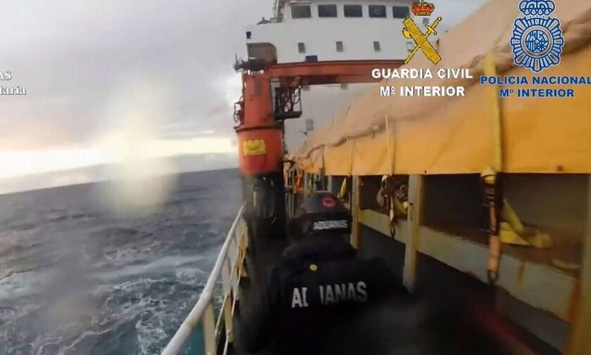 Ισπανία: Βίντεο από την επέμβαση σε πλοίο ελληνικών συμφερόντων με 4,5 τόνους κοκαΐνης