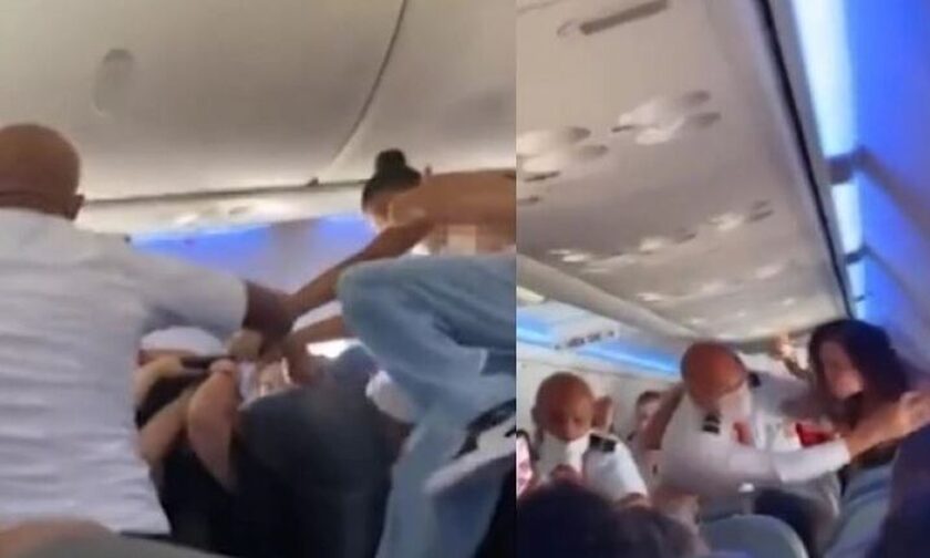Άγριος καβγάς μεταξύ γυναικών για μια θέση με παράθυρο στο αεροπλάνο (vid)