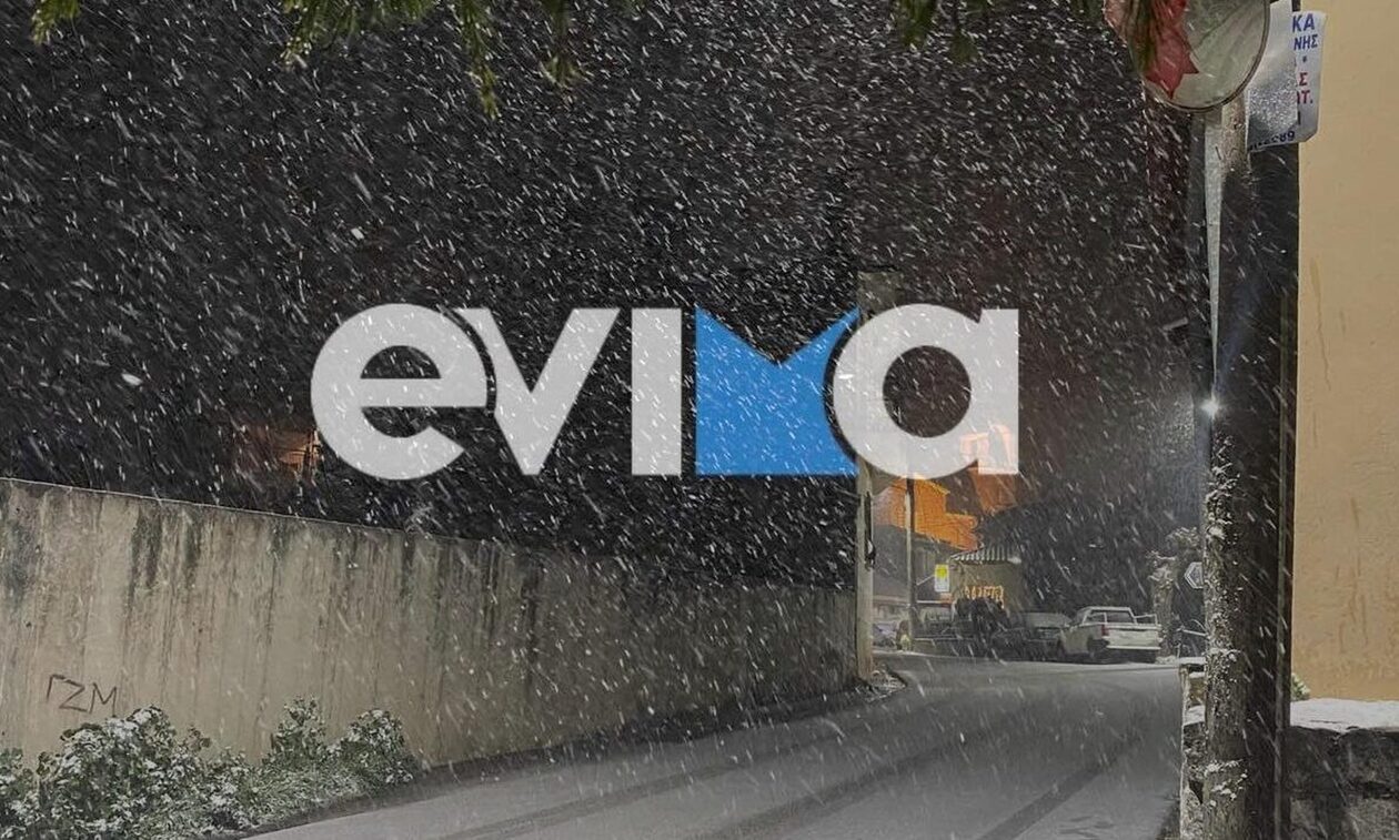 Κακοκαιρία Μπάρμπαρα: Νέος γύρος χιονοκαταιγίδων στην Εύβοια