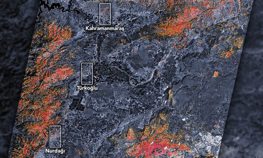 NASA: Φωτογραφίες από δορυφόρο απεικονίζουν το μέγεθος του φονικού σεισμού στην Τουρκία (pics)