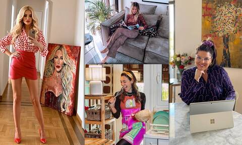 Οι κυρίες της σόουμπιζ φωτογραφίζονται στις αγαπημένες γωνιές του σπιτιού τους 
