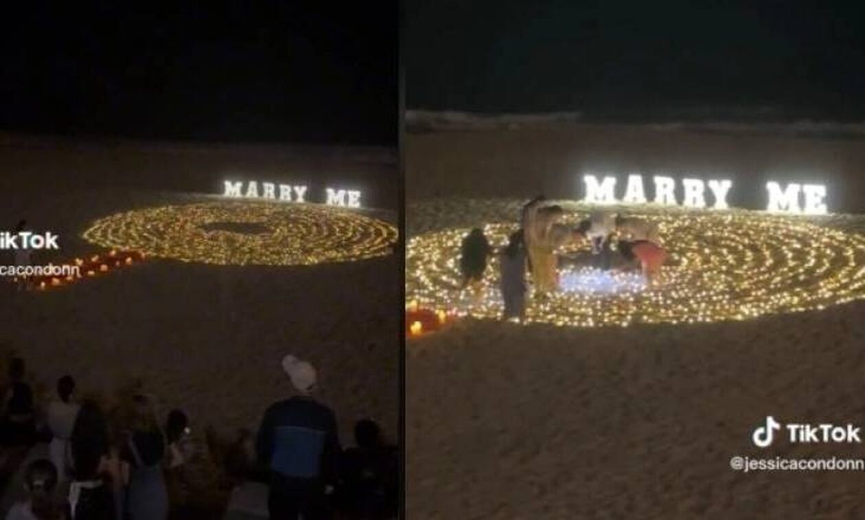 Άνδρας πήγε να κάνει πρόταση γάμου σε παραλία και έψαχνε το δαχτυλίδι στην άμμο